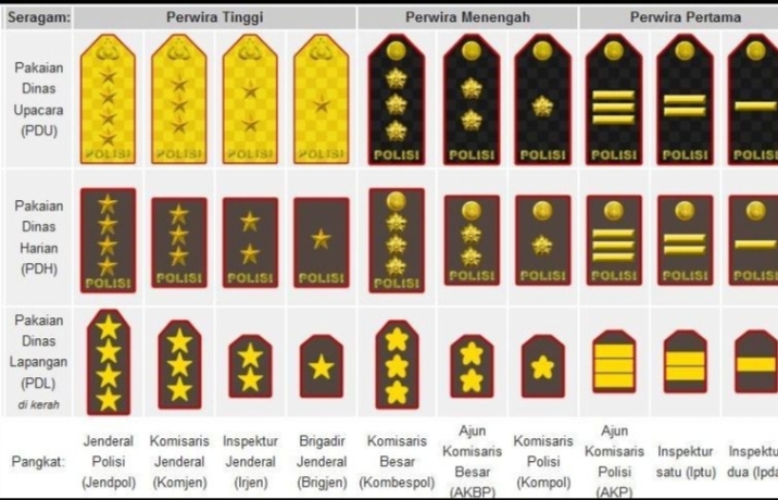 Yuk Kita Belajar Mengenal Urutan Lengkap Pangkat Polisi, Mulai Dari ...