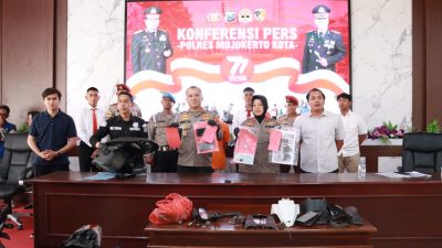 Polresta Mojokerto Berhasil Ungkap Pembunuhan dan Pelaku Begal 12 TKP