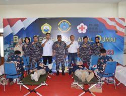 TNI AL Lanal Dumai Gelar Bakti Kesehatan Dalam Rangka Hari Donor Darah Sedunia Tahun 2023