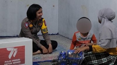 Polisi RW Polres Malang Peduli Sambangi Warga Penyandang Disabilitas di Hari Bhayangkara ke -77