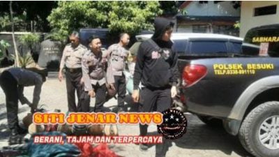 BERKAT LAPORAN DARI MASYARAKAT, POLSEK BESUKI AMANKAN 7 ORANG JUDI SABUNG AYAM