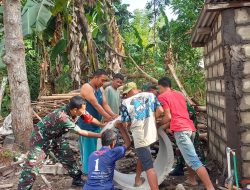 Jalin Kebersamaan, Babinsa Koramil 0822/04 Tenggarang Bondowoso Bantu Warga Binaan Bangun MCK