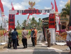 Danposramil 0822/12 Sumberwringin Hadiri Penilaian Lomba Kampung Merah Putih