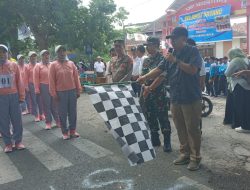 Demi Terciptanya Kamtibmas, Danramil 0822/11 Tapen dan Anggota Laksanakan Pam Siaga Lomba Gerak Jalan