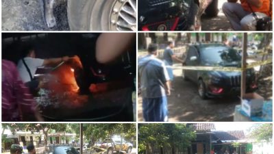 Mobil Sala Satu Relawan Paslon 02 Diduga Dibakar Oleh Orang Yang Tidak Dikenal
