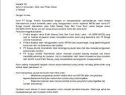Berikut ini Tanggapan Tegas BPOM dan PT Bunga Amerta Soal Produk Palsu Fallin Beauty