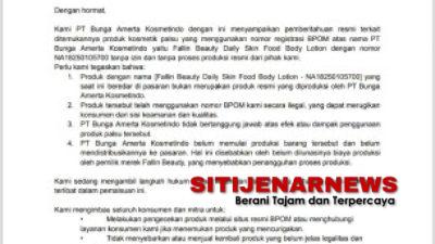 Berikut ini Tanggapan Tegas BPOM dan PT Bunga Amerta Soal Produk Palsu Fallin Beauty