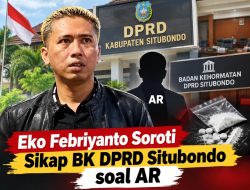 Eko Pertanyakan Sikap BK DPRD Situbondo terhadap Anggota yang Terseret Kasus Narkoba. 